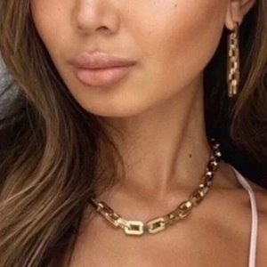 Eddie Borgo Gold Supra Chain Link Necklace